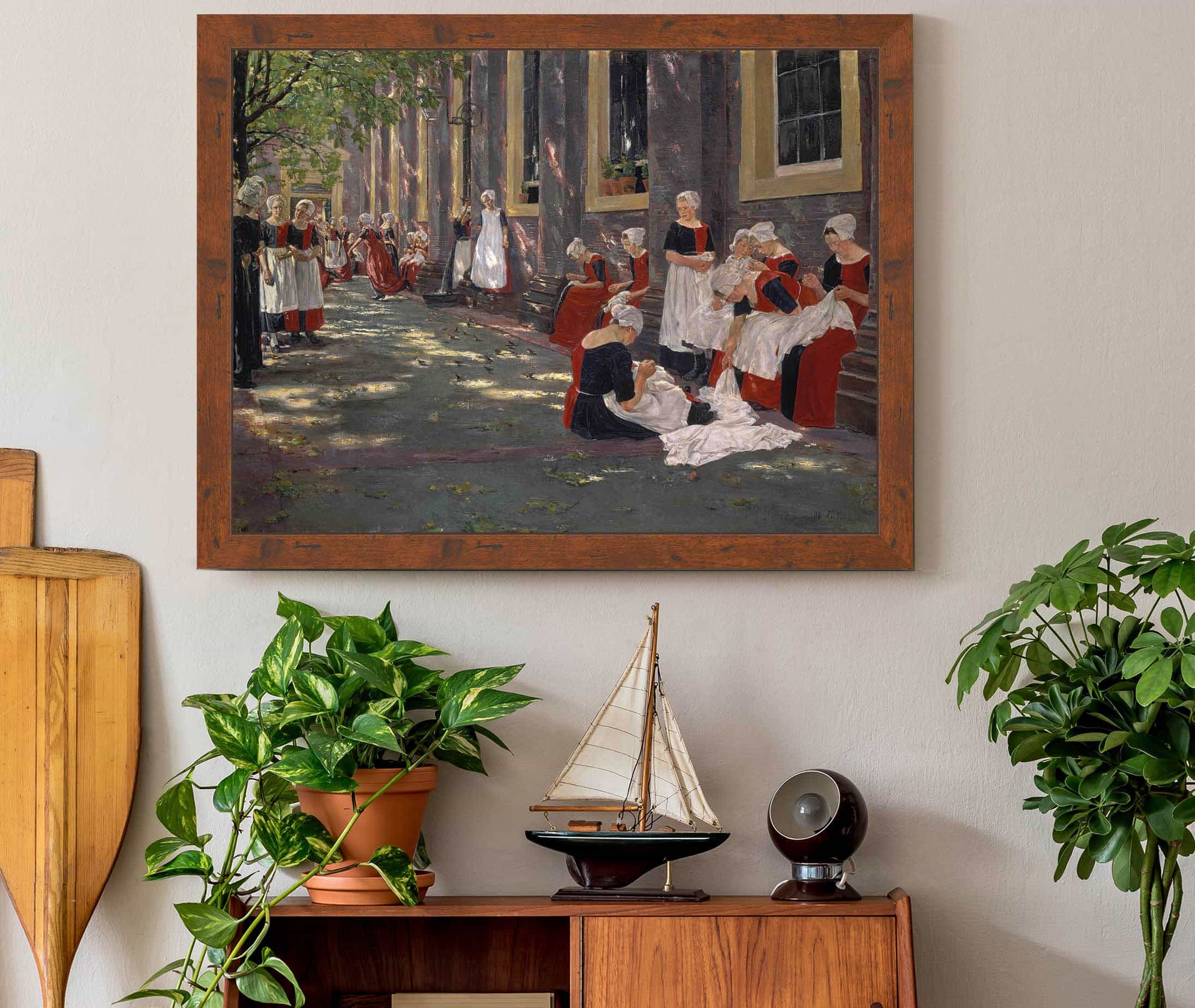 The Courtyard Of The Orphanage In Amsterdam by Max Liebermann
