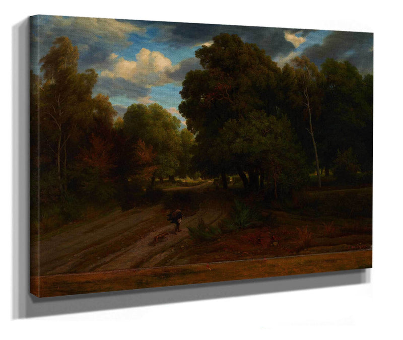 The Crossroads Of The Eagles Nest Fontainebleau Forest by Charles Francois Daubigny