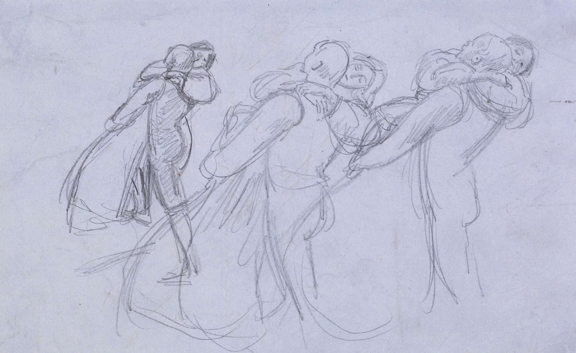 The Crown Of Love By George Meredith Three Studies Of The Lover Carrying The Princess Up The Hill by Sir John Everett Millais