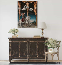 The Crucifixion With The Converted Centurion by Lucas Cranach The Elder