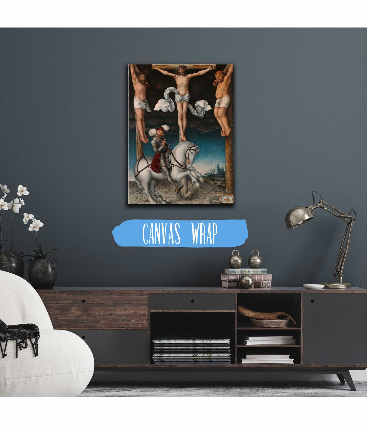 The Crucifixion With The Converted Centurion by Lucas Cranach The Elder