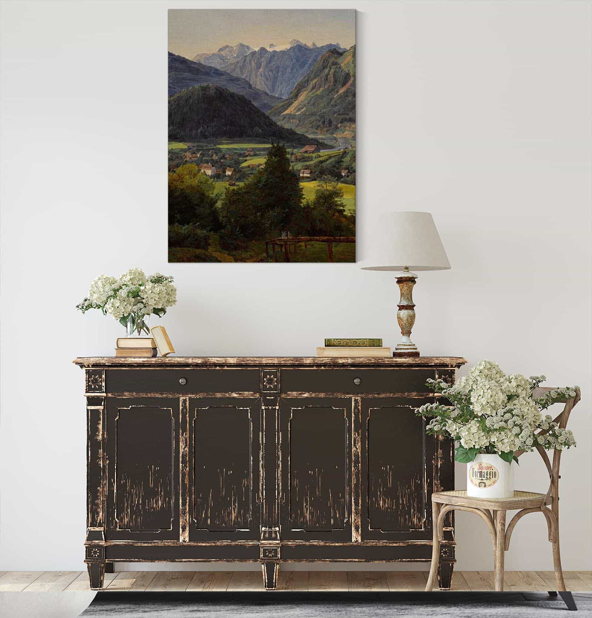 The Dachstein Seen From The Sophienplatz by Ferdinand Georg Waldmuller