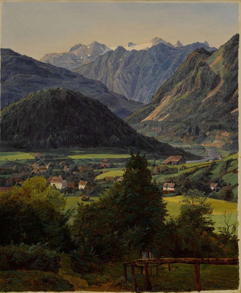 The Dachstein Seen From The Sophienplatz by Ferdinand Georg Waldmuller