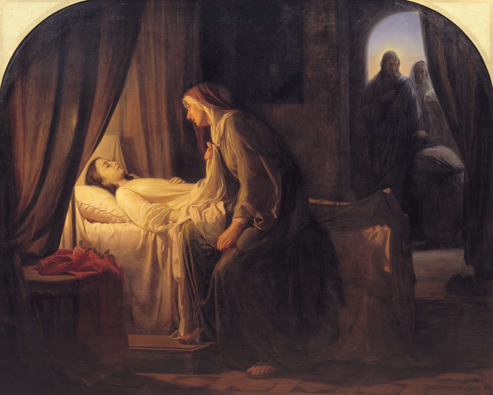 The Daughter Of Jairius by Carl Bloch