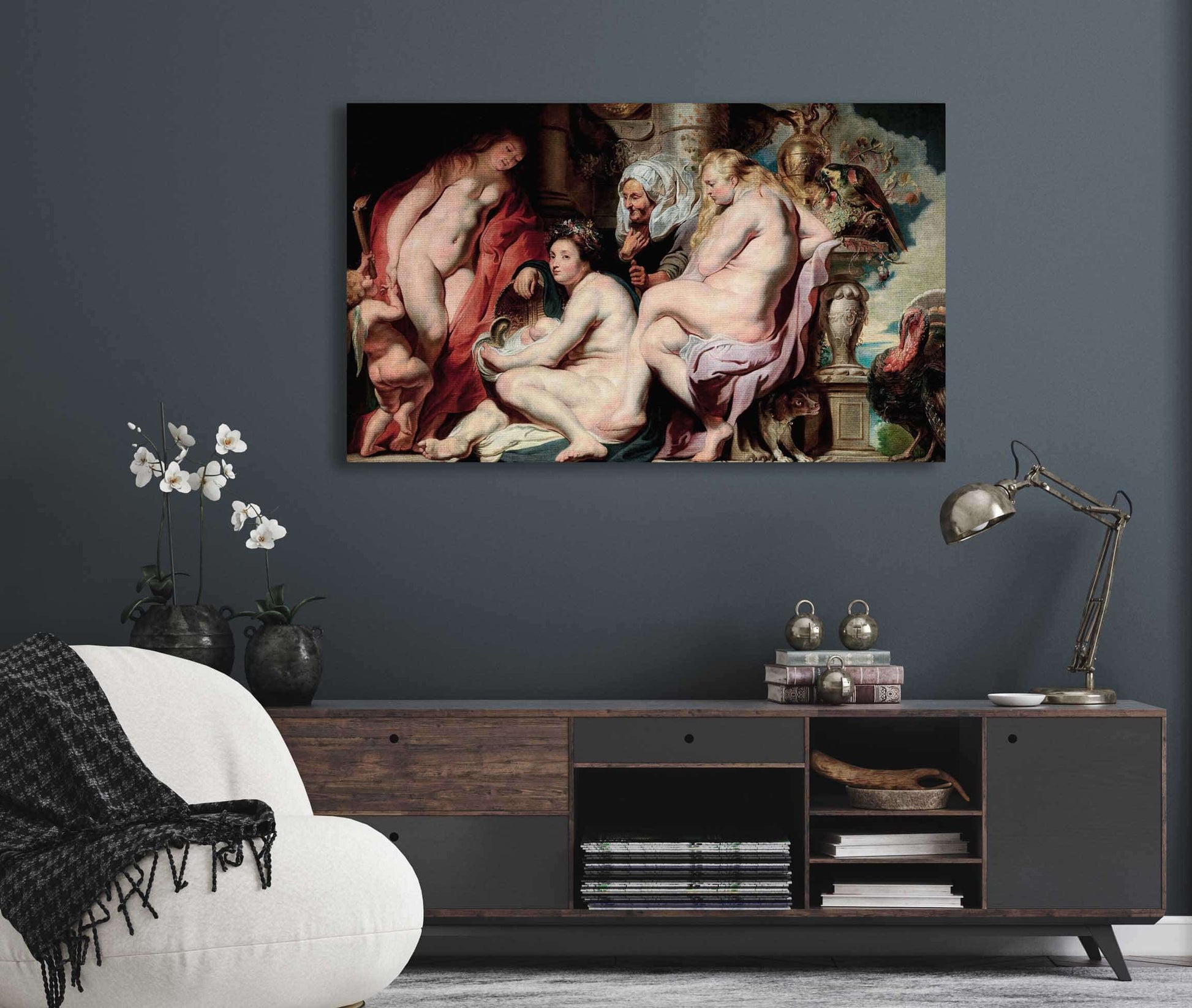 The Daughters Of Cecrops Finding The Child Erichthonius by Jacob Jordaens