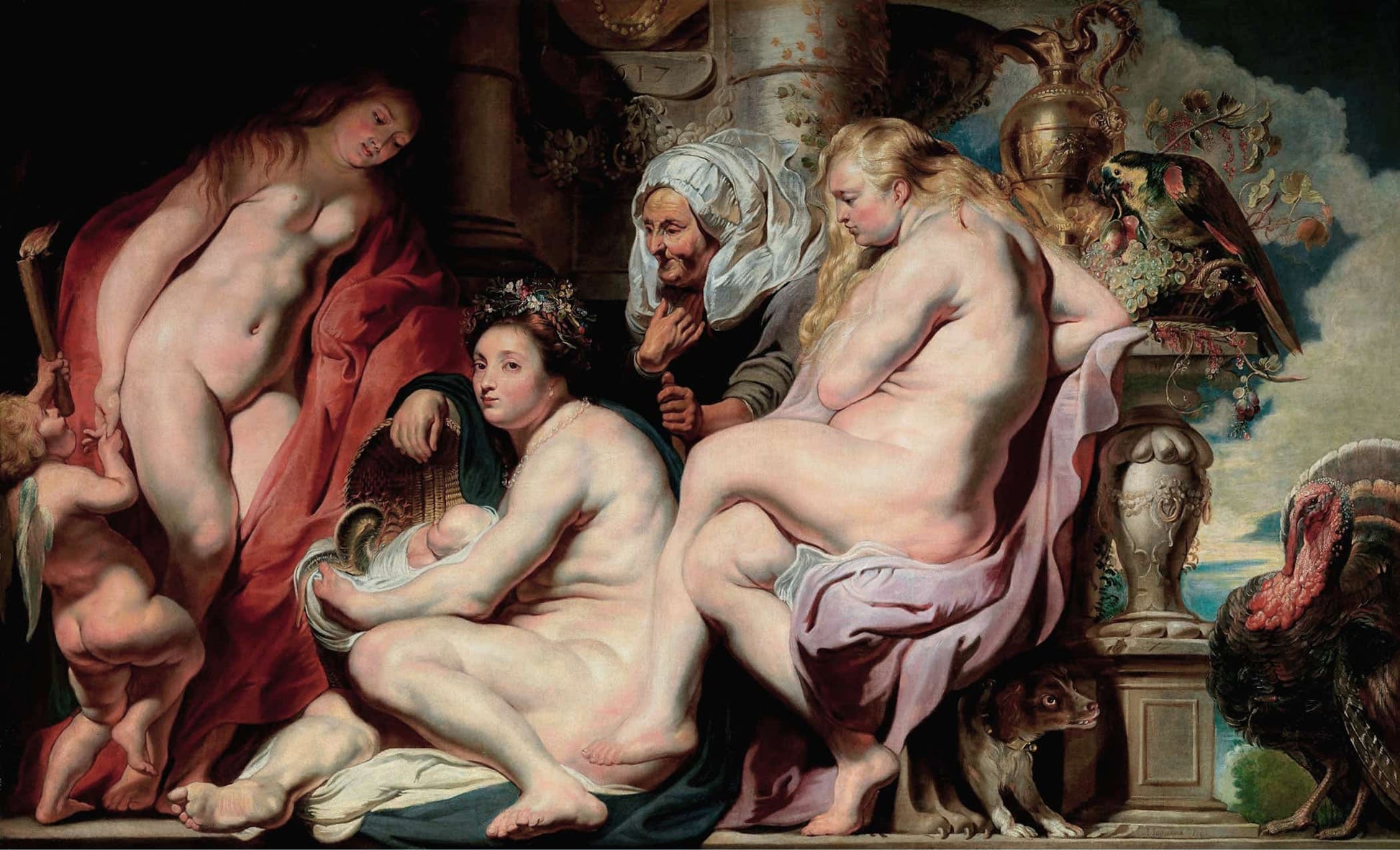 The Daughters Of Cecrops Finding The Child Erichthonius by Jacob Jordaens