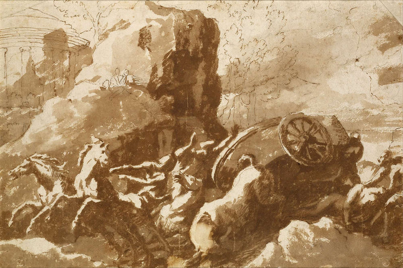 The Death Of Hippolytus by Nicolas Poussin