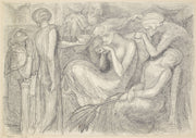 The Death Of Lady Macbeth Compositional Study by Dante Gabriel Rossetti