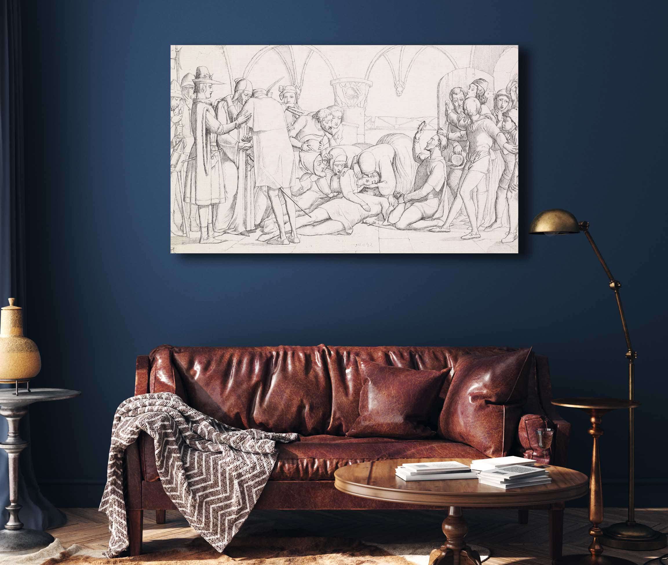 The Death Of Romeo And Juliet Compositional Study by Sir John Everett Millais