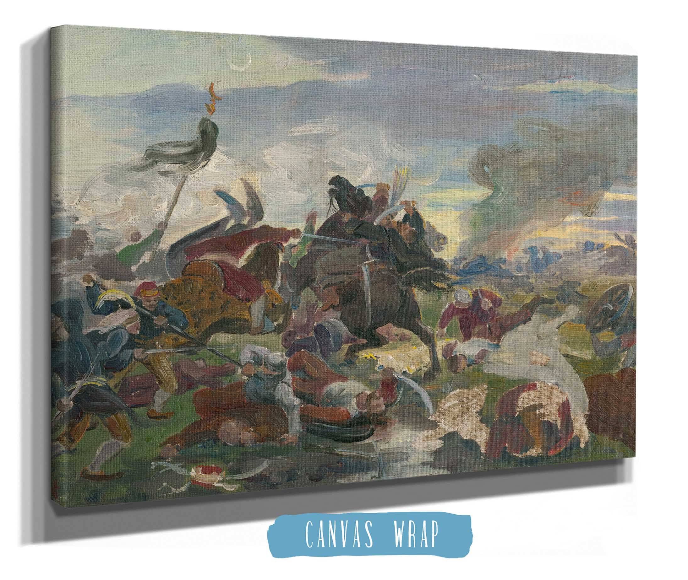 The Death Of Tomory In The Battle Of Mohacs by Jozef Hanula