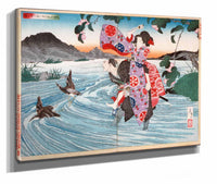 The Demon Omatsu Kills Shirosaburo In The Ford by Tsukioka Yoshitoshi