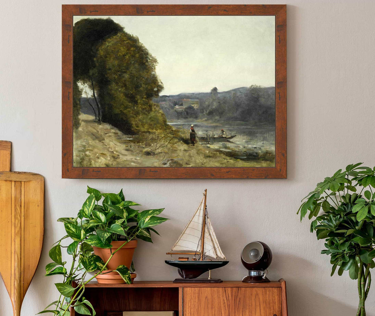 The Departure Of The Boatman From Until by Jean Baptiste Camille Corot