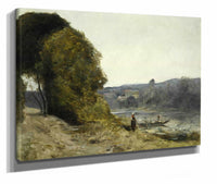 The Departure Of The Boatman From Until by Jean Baptiste Camille Corot
