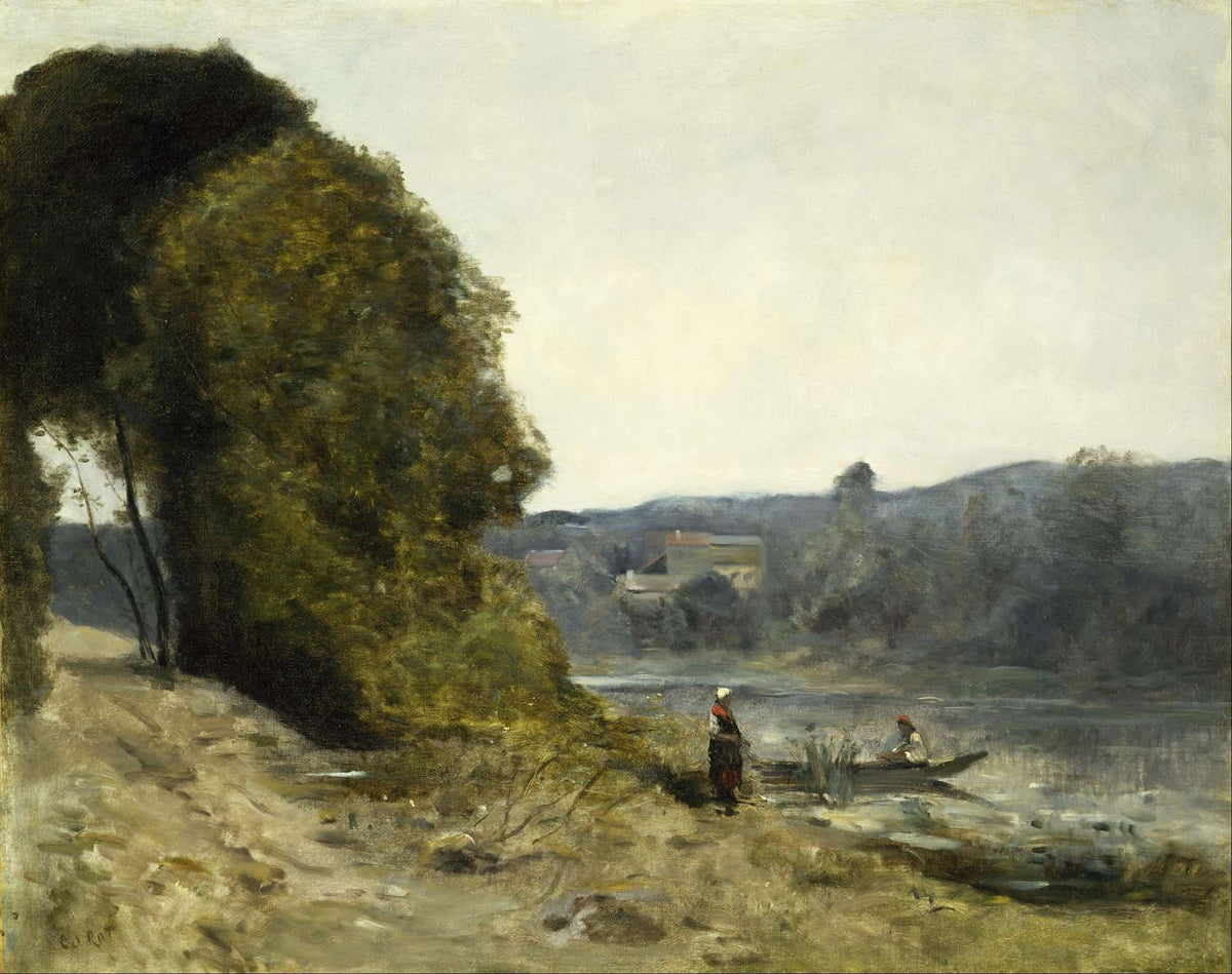 The Departure Of The Boatman From Until by Jean Baptiste Camille Corot