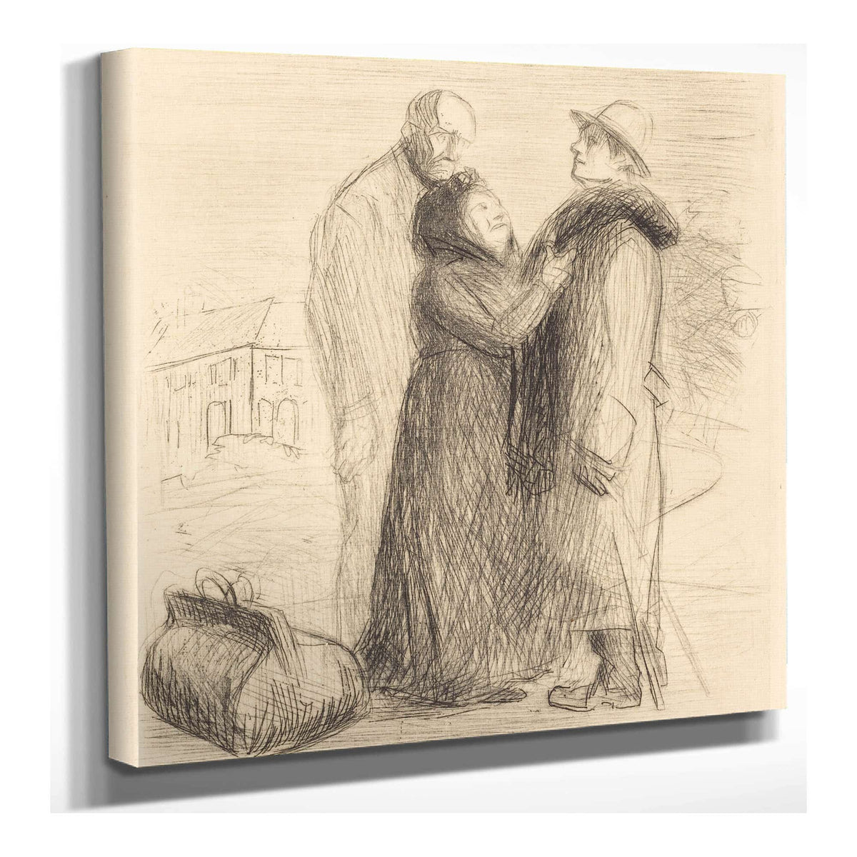 The Departure Of The Prodigal Son First Plate Vertical Probably by Jean Louis Forain