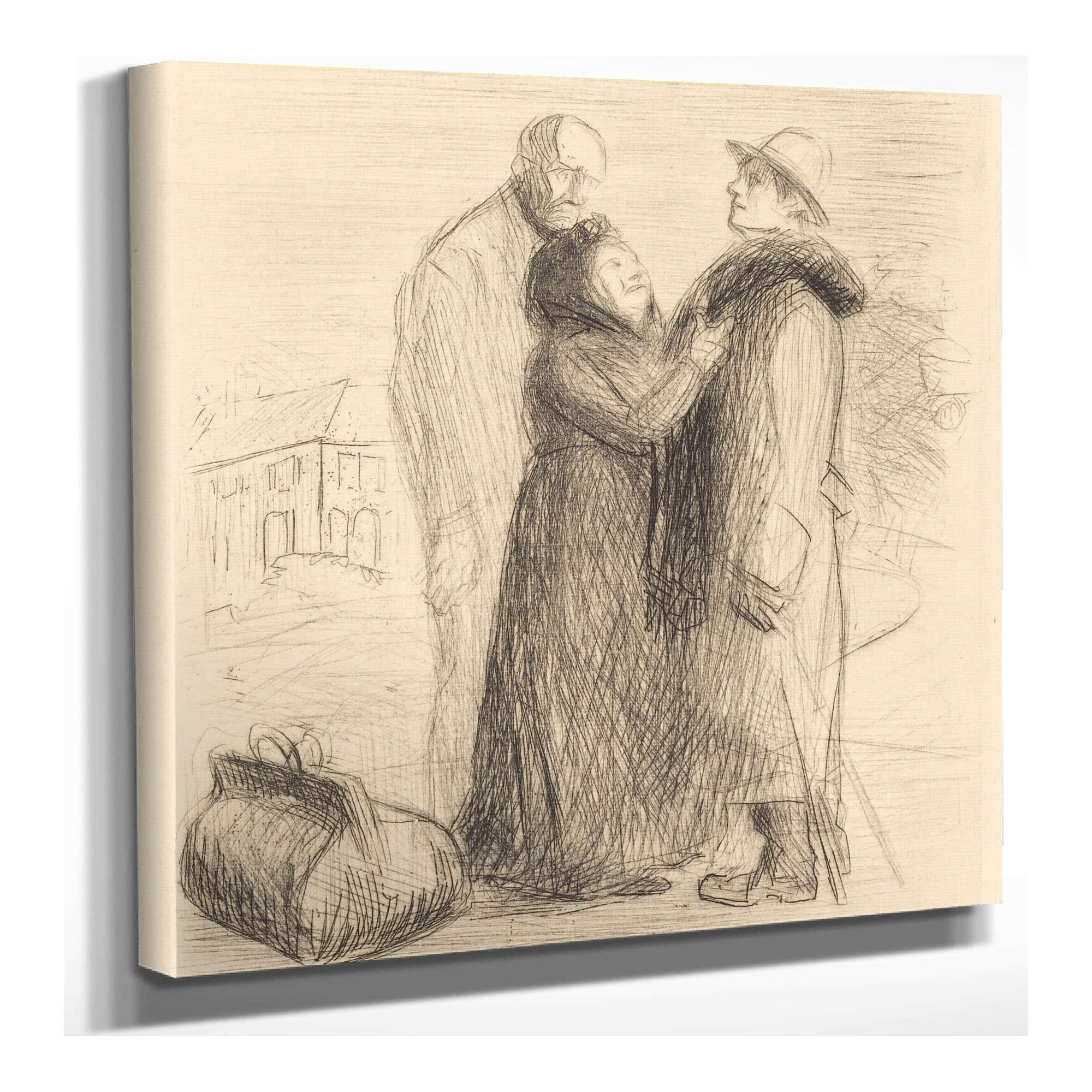 The Departure Of The Prodigal Son First Plate Vertical Probably by Jean Louis Forain