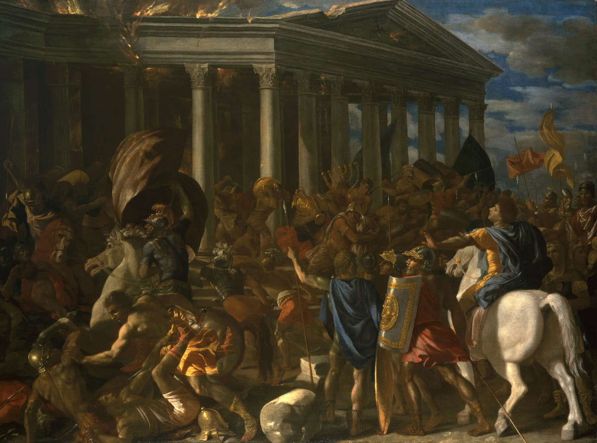 The Destruction And Sack Of The Temple Of Jerusalem by Nicolas Poussin