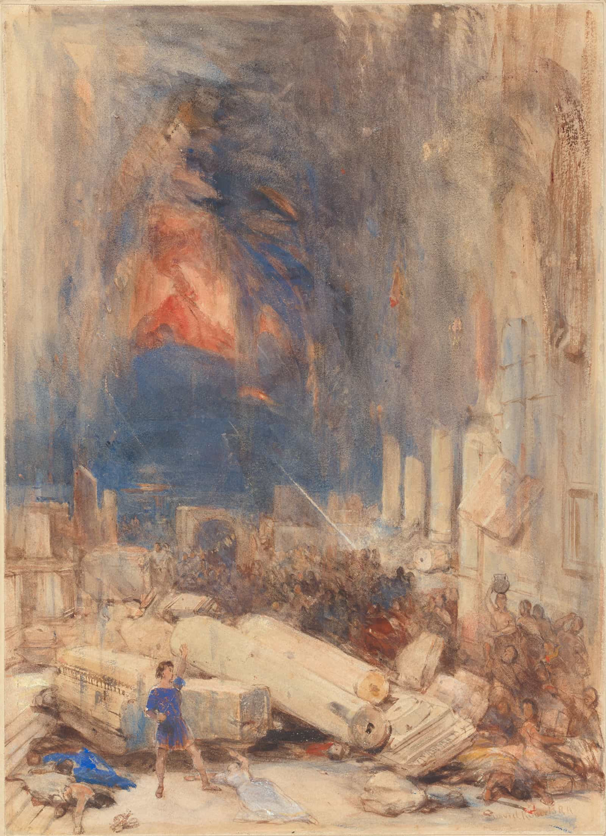 The Destruction Of Pompeii by David Roberts