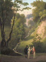 The Devils Cleft At Liselund Manor The Island Of Mon by Christoffer Wilhelm Eckersberg
