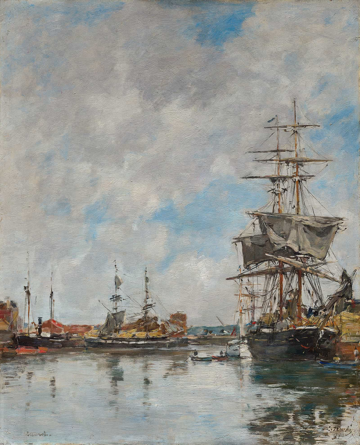 The Dock Of Deauville by Eugene Boudin