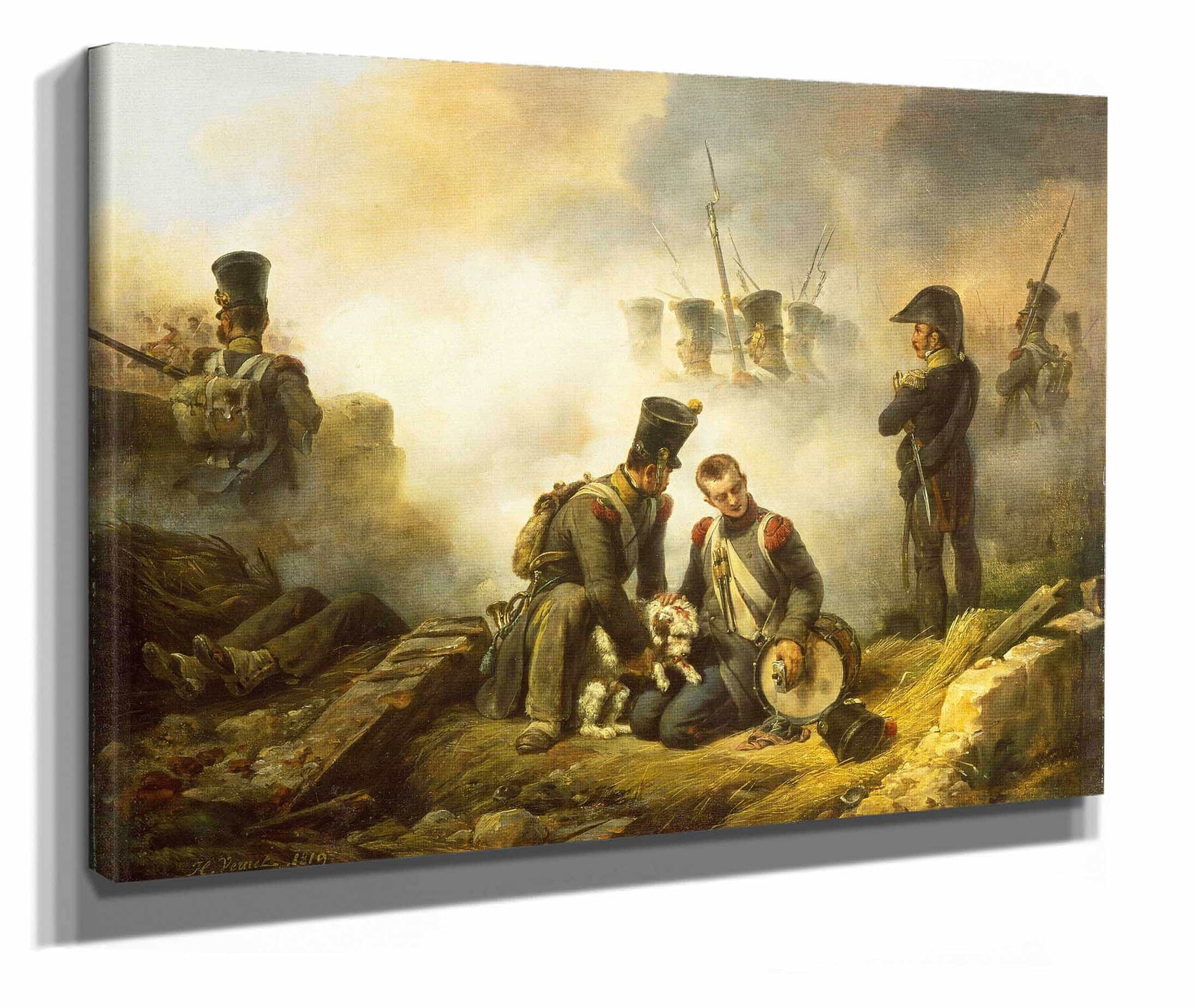 The Dog Of The Regiment Wounded by Horace Vernet