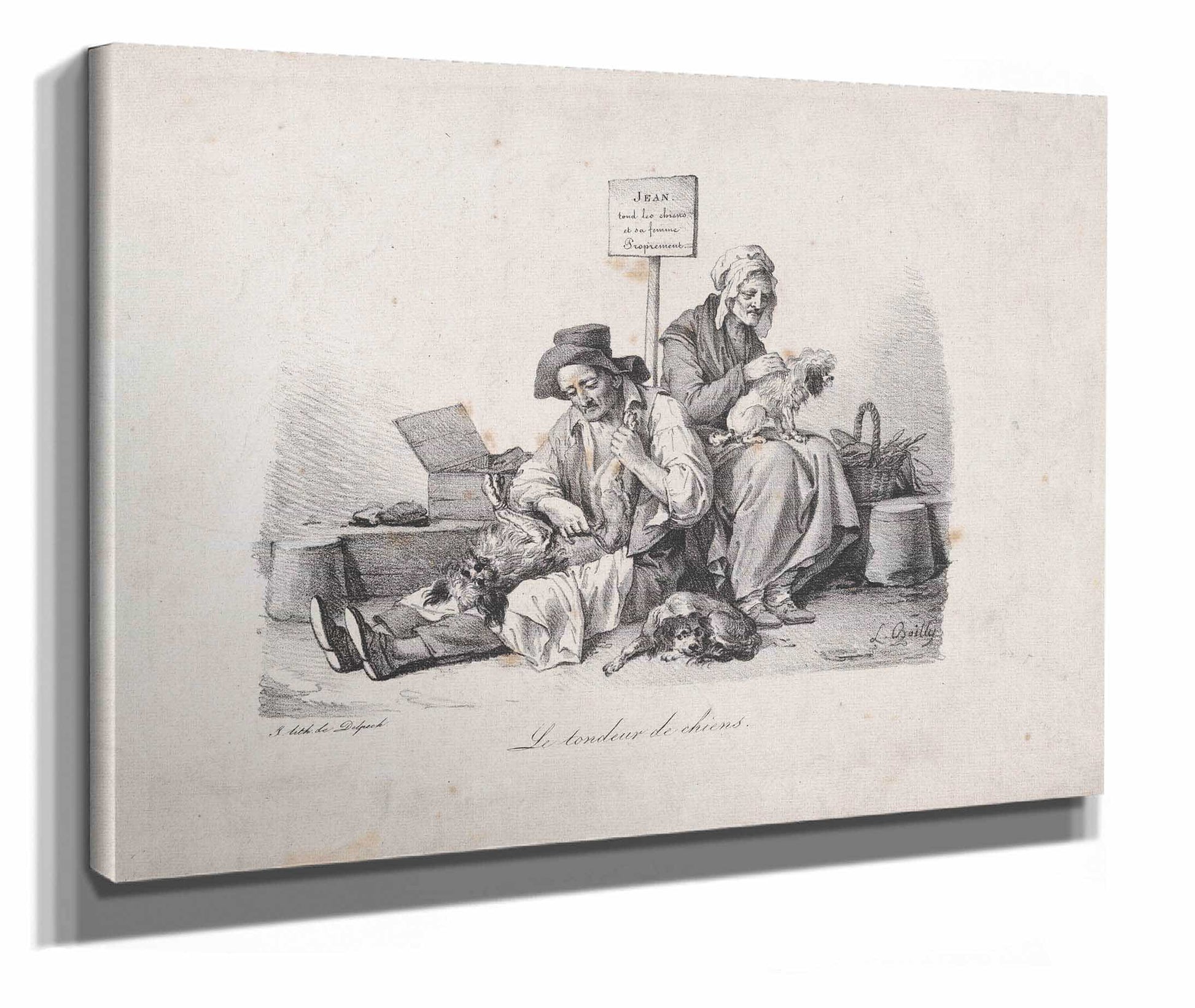 The Dog Shearer by Louis Leopold Boilly