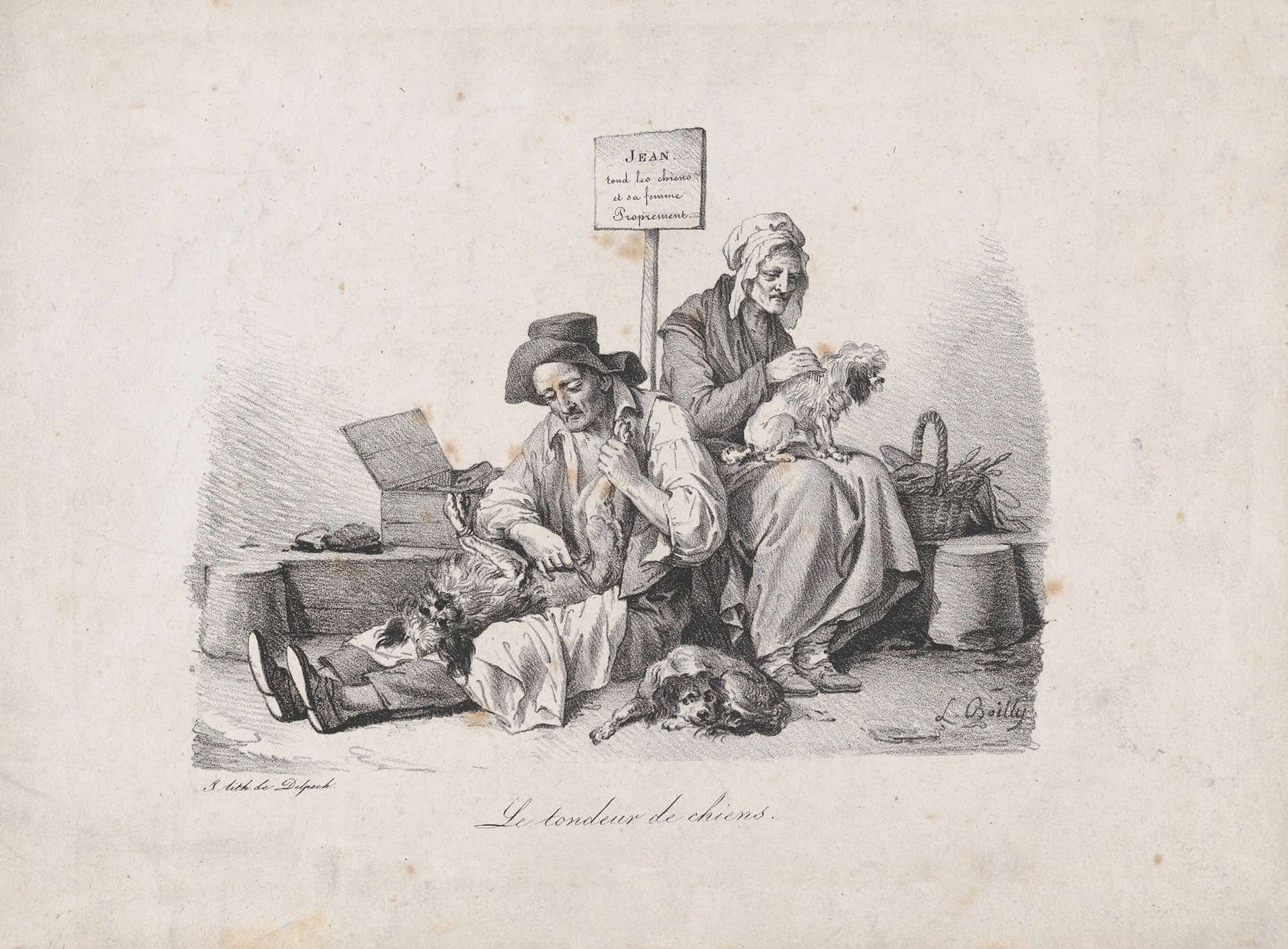The Dog Shearer by Louis Leopold Boilly