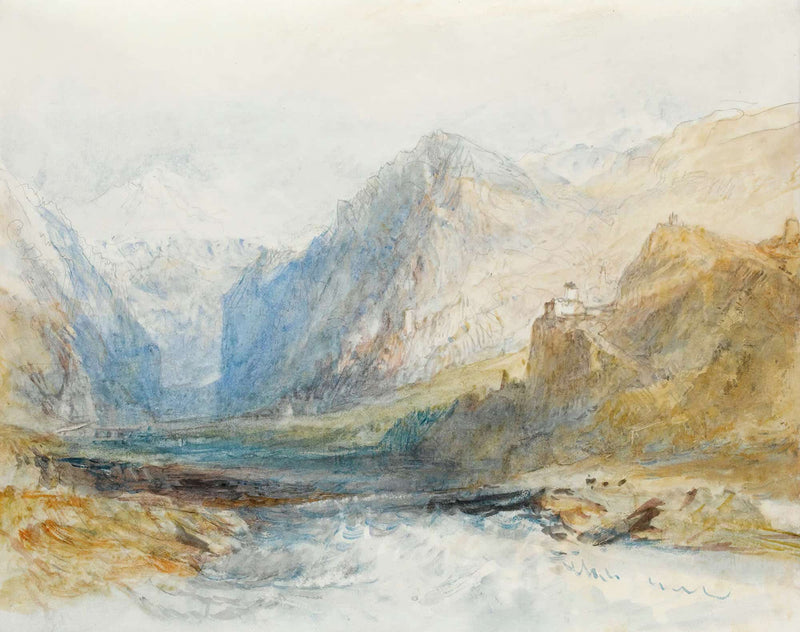 The Domleschg Valley Looking North To The Gorge At Rothenbrunnen by Joseph Mallord William Turner