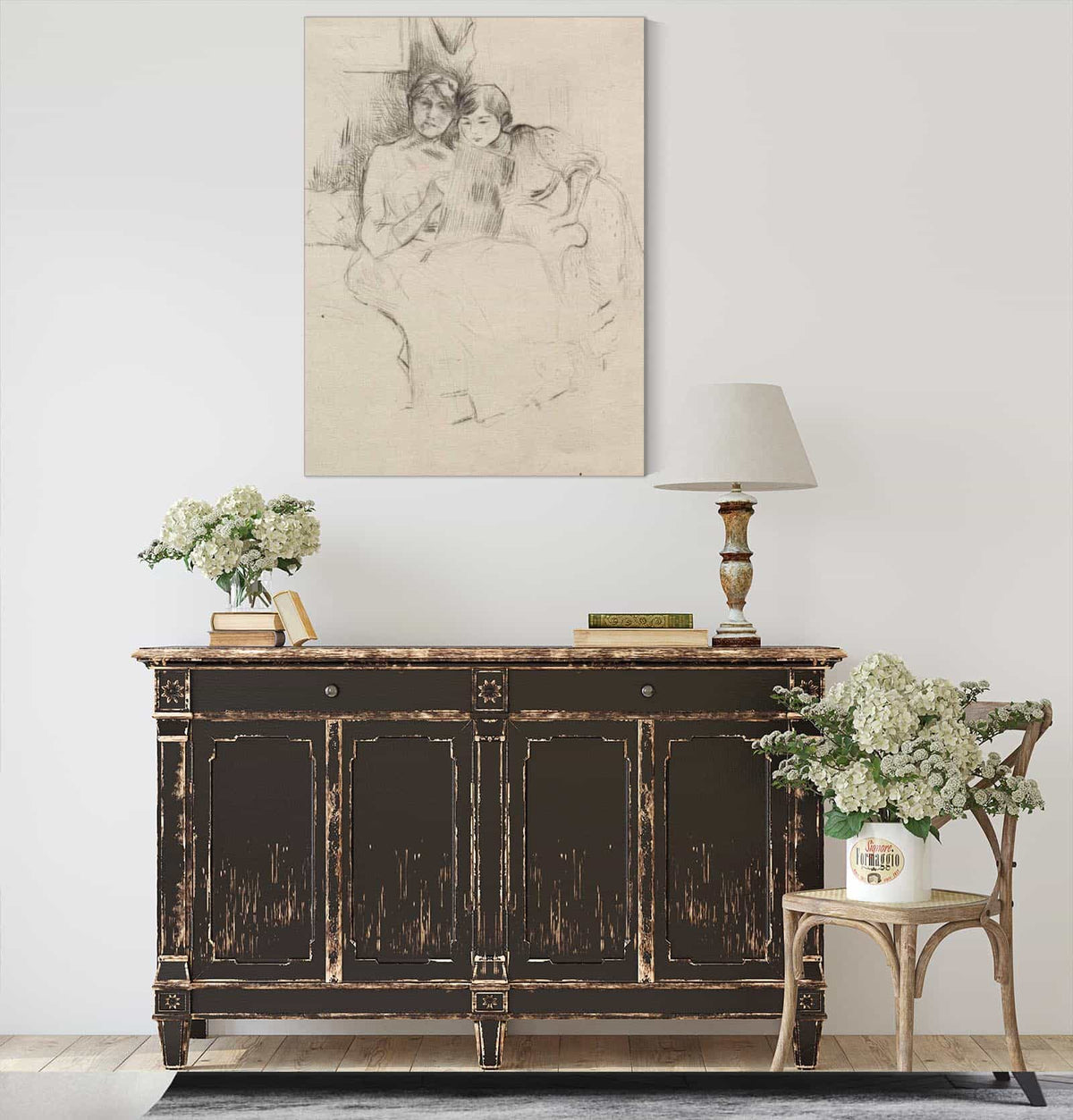 The Drawing Lesson Berthe Morisot Drawing With Her Daughter by Berthe Morisot