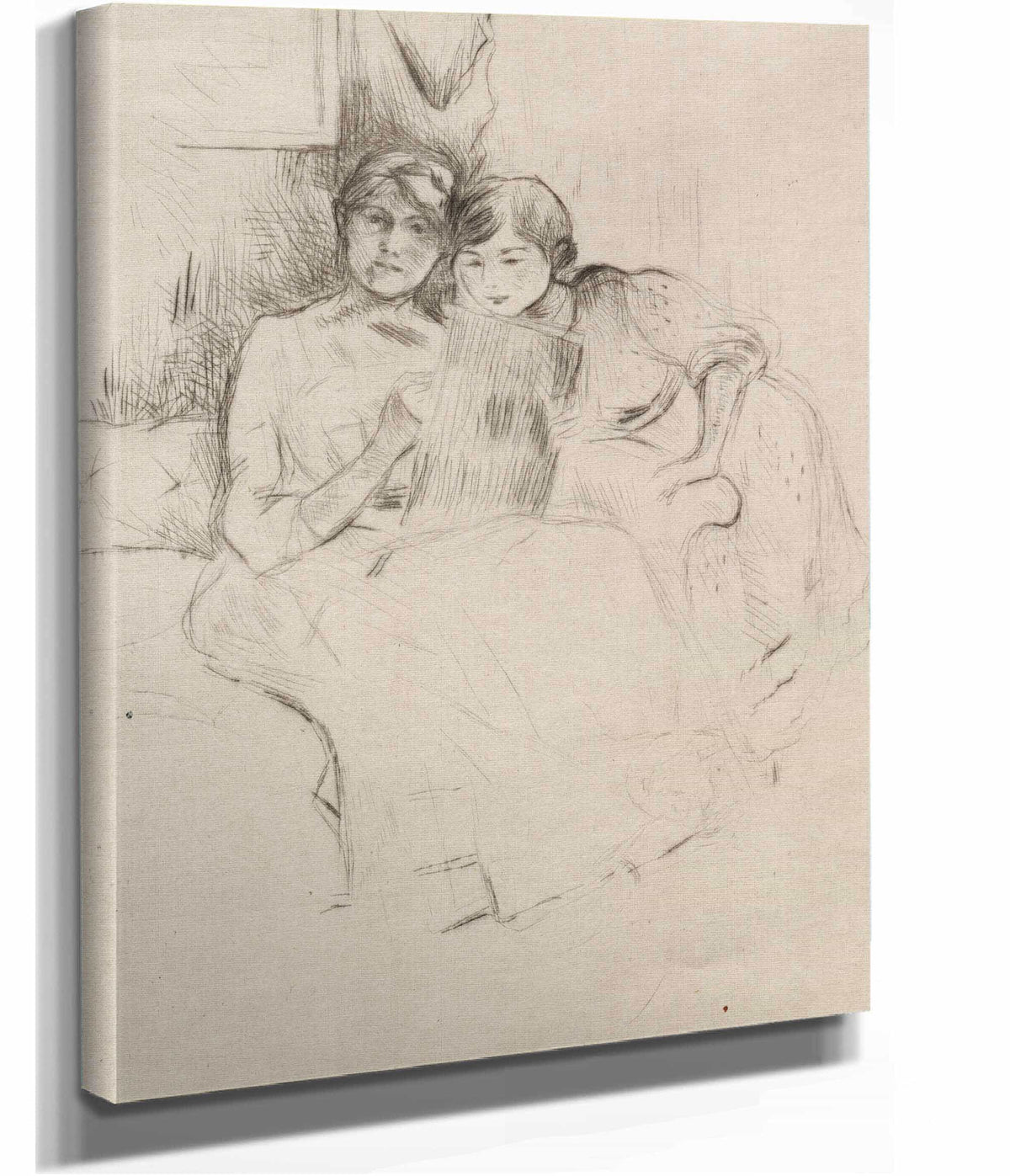 The Drawing Lesson Berthe Morisot Drawing With Her Daughter by Berthe Morisot