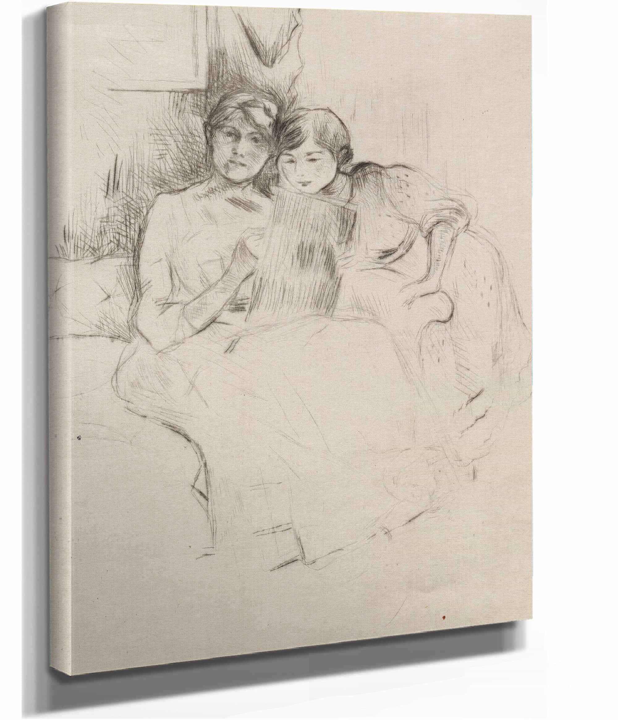 The Drawing Lesson Berthe Morisot Drawing With Her Daughter by Berthe Morisot