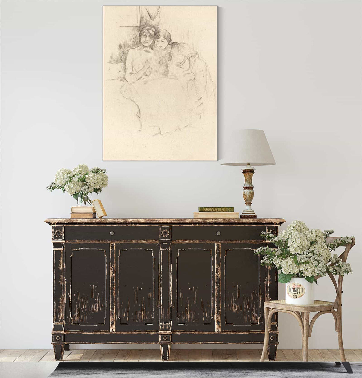 The Drawing Lesson by Berthe Morisot