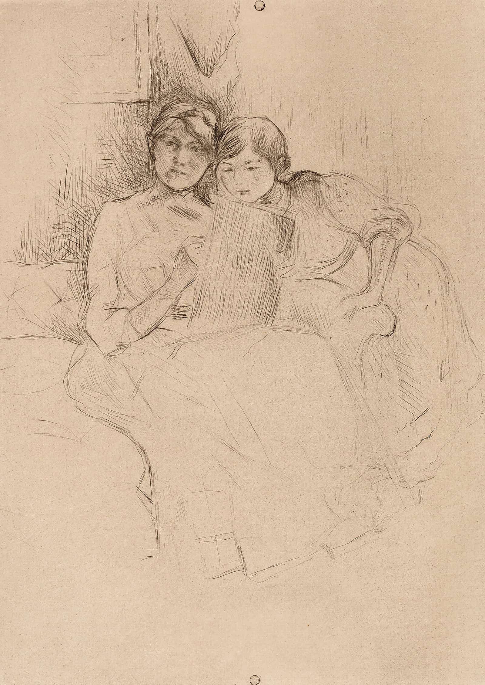 The Drawing Lesson by Berthe Morisot