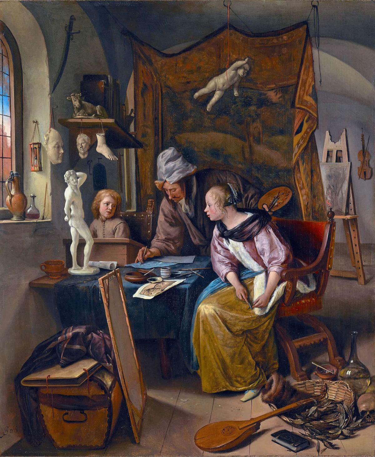 The Drawing Lesson by Jan Steen