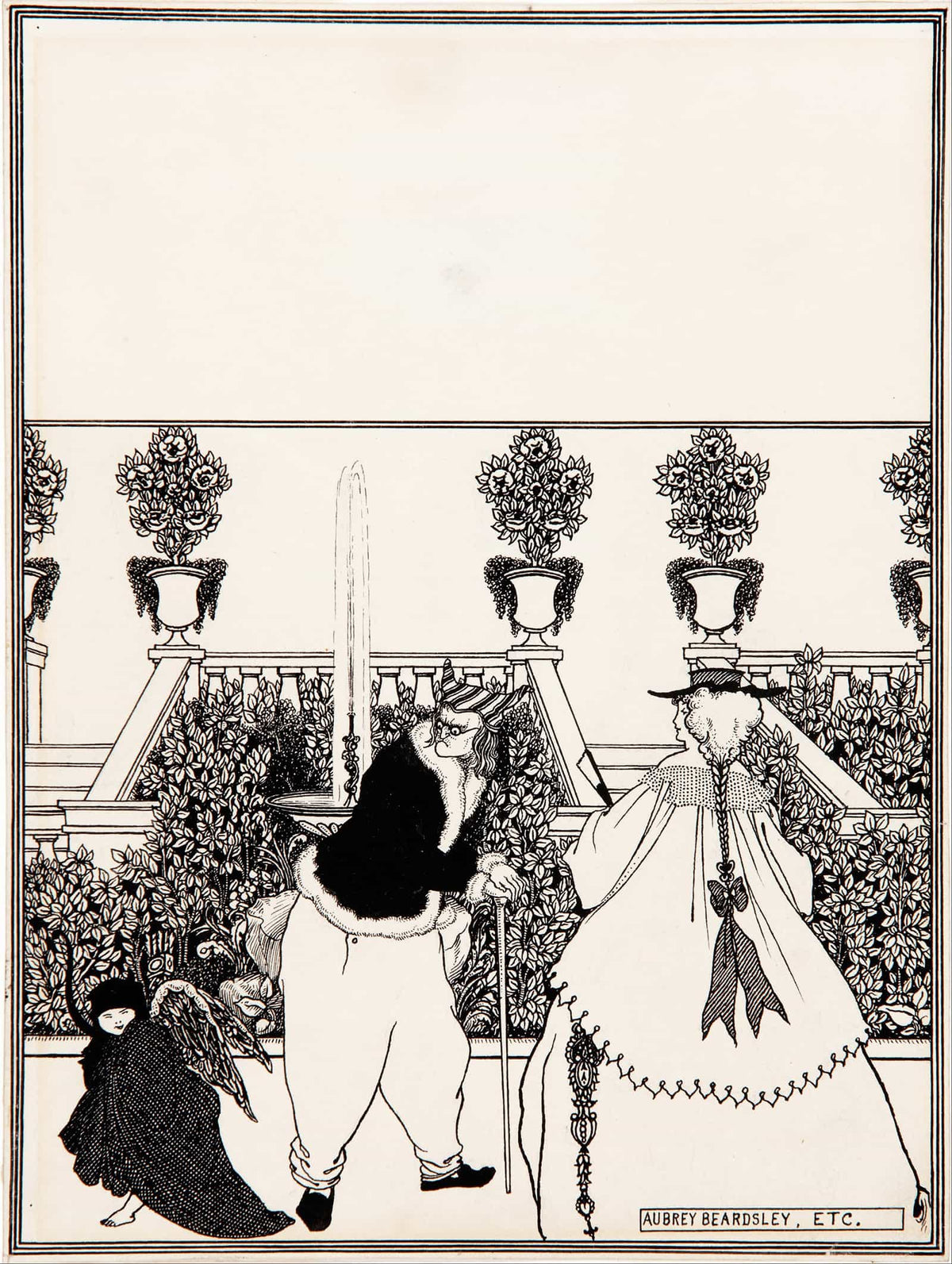 The Driving Of Cupid From The Garden by Aubrey Vincent Beardsley