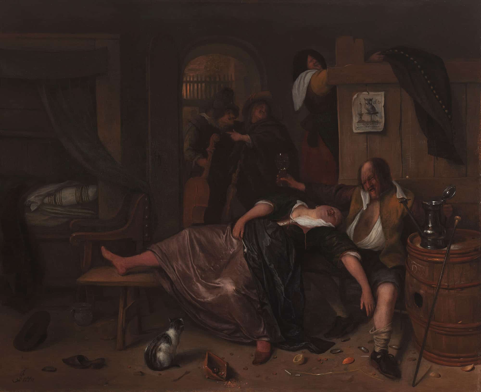 The Drunken Couple C by Jan Steen