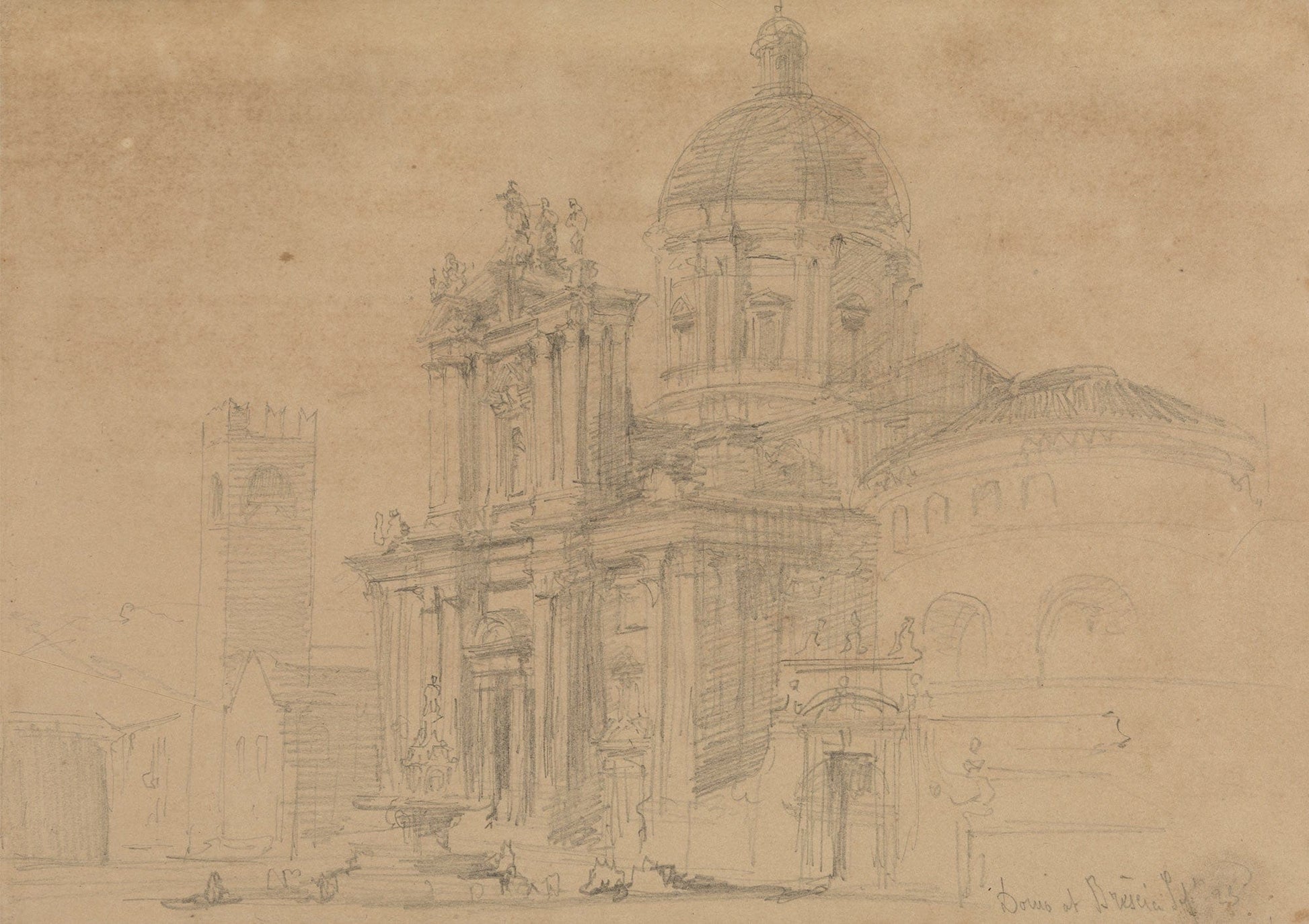 The Duomo At Brescia by David Roberts