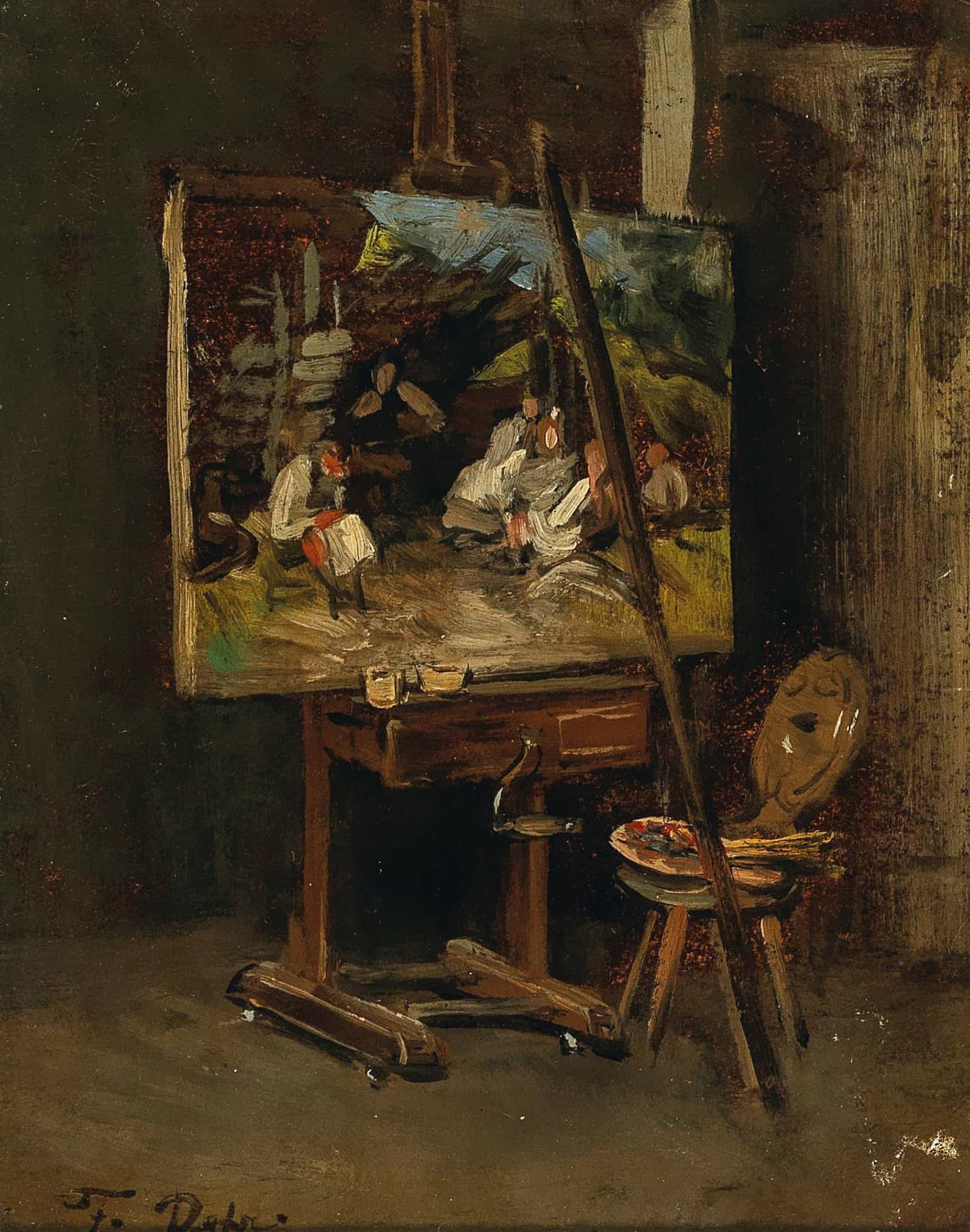 The Easel Of The Artist by Franz Von Defregger