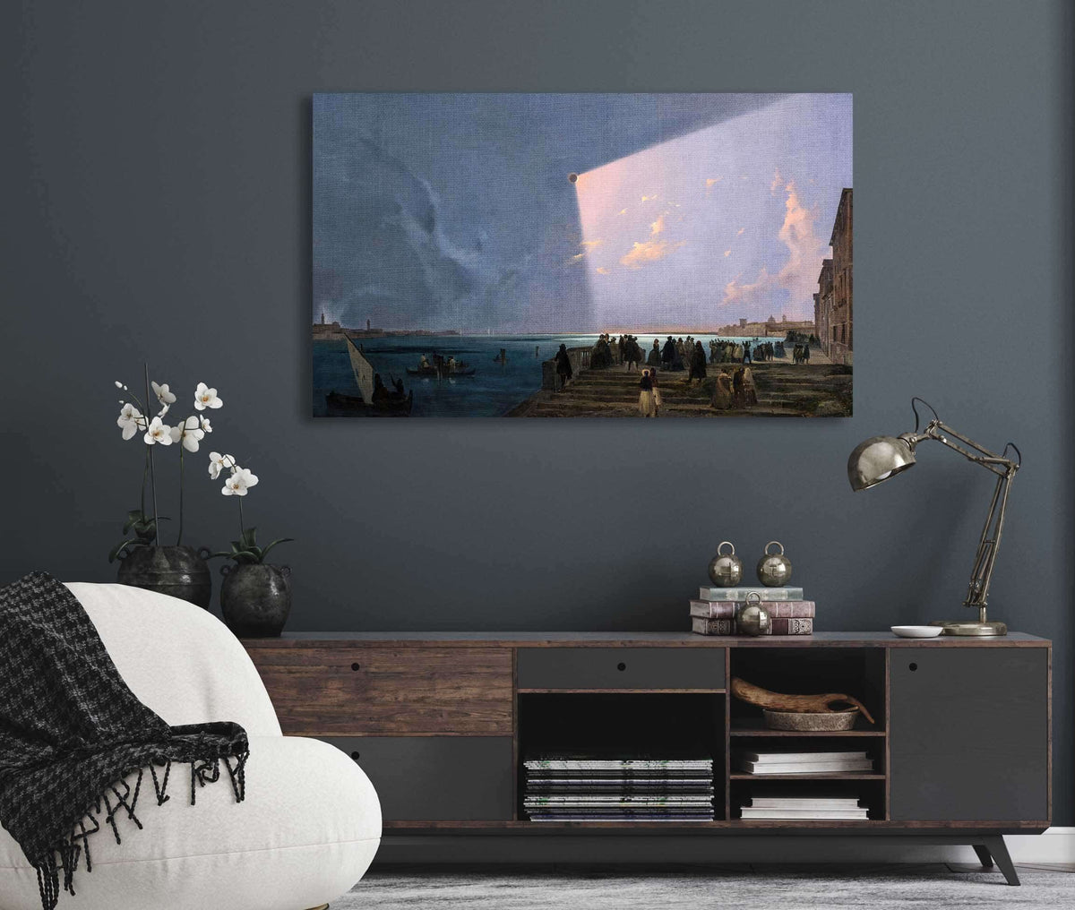 The Eclipse Of The Sun In Venice July S by Ippolito Caffi