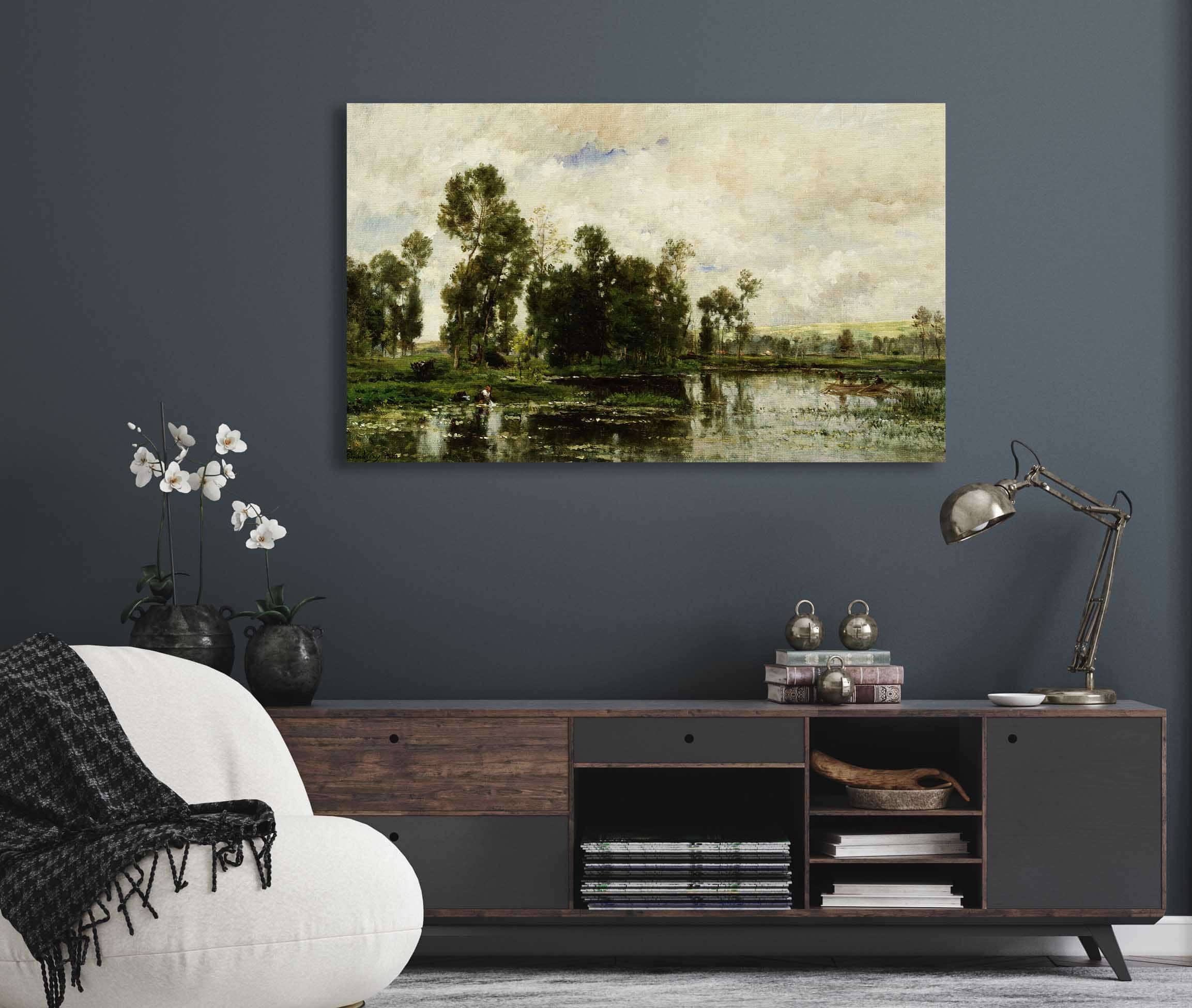 The Edge Of The Pond by Charles Francois Daubigny