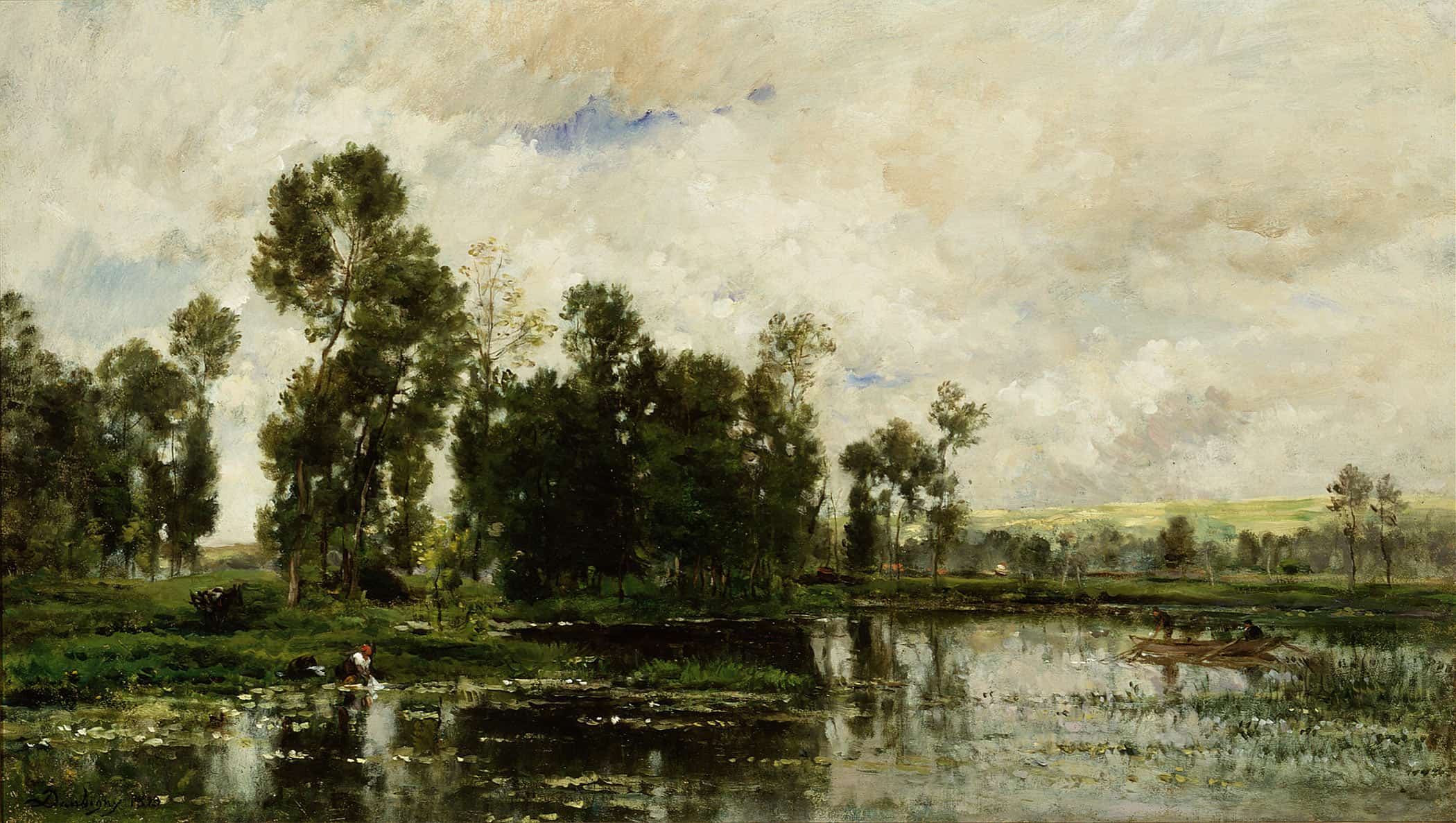 The Edge Of The Pond by Charles Francois Daubigny