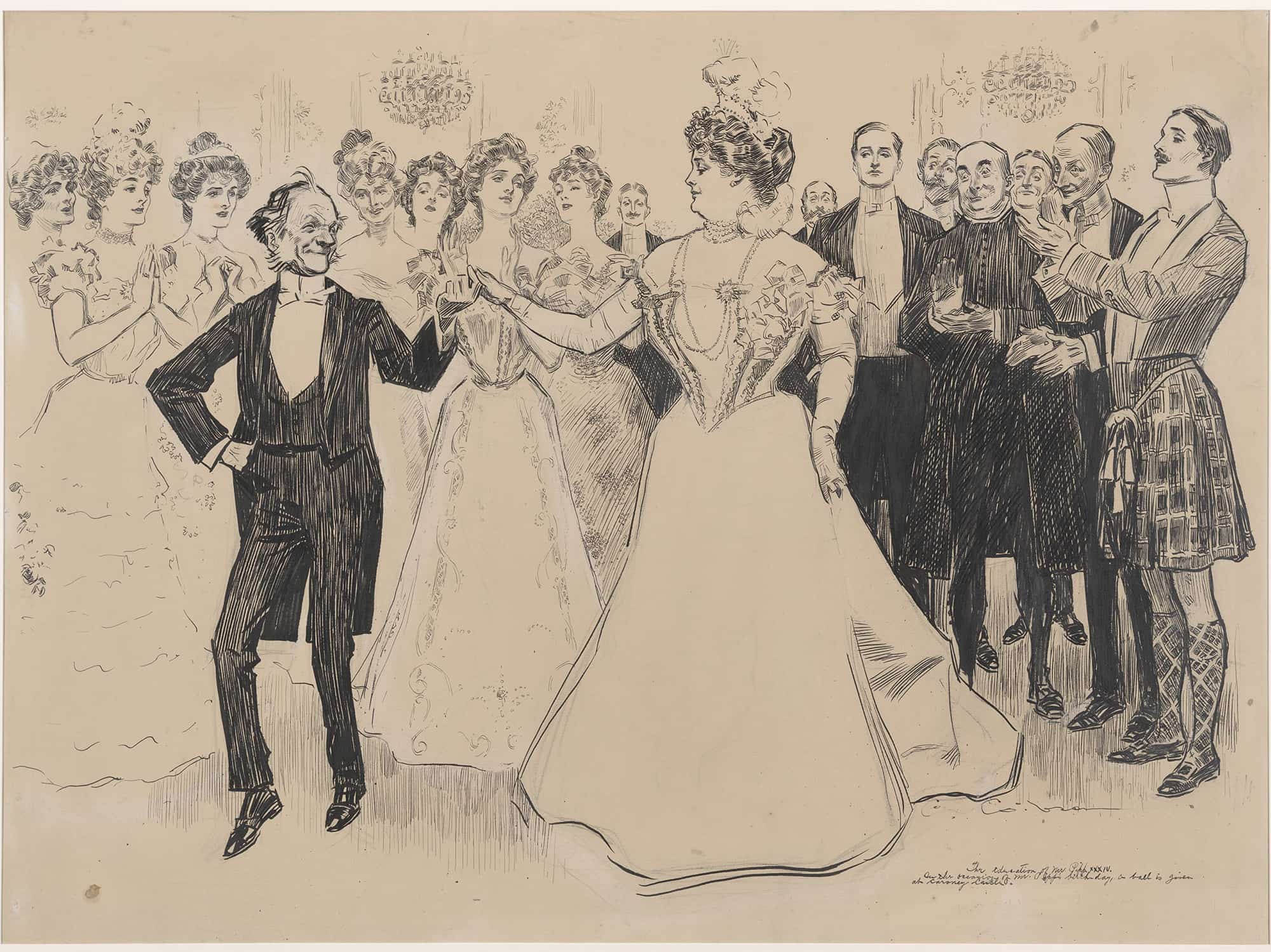The Education Of Mr Pipps Birthday A Ball Is Given At Caroney Castle by Charles Dana Gibson