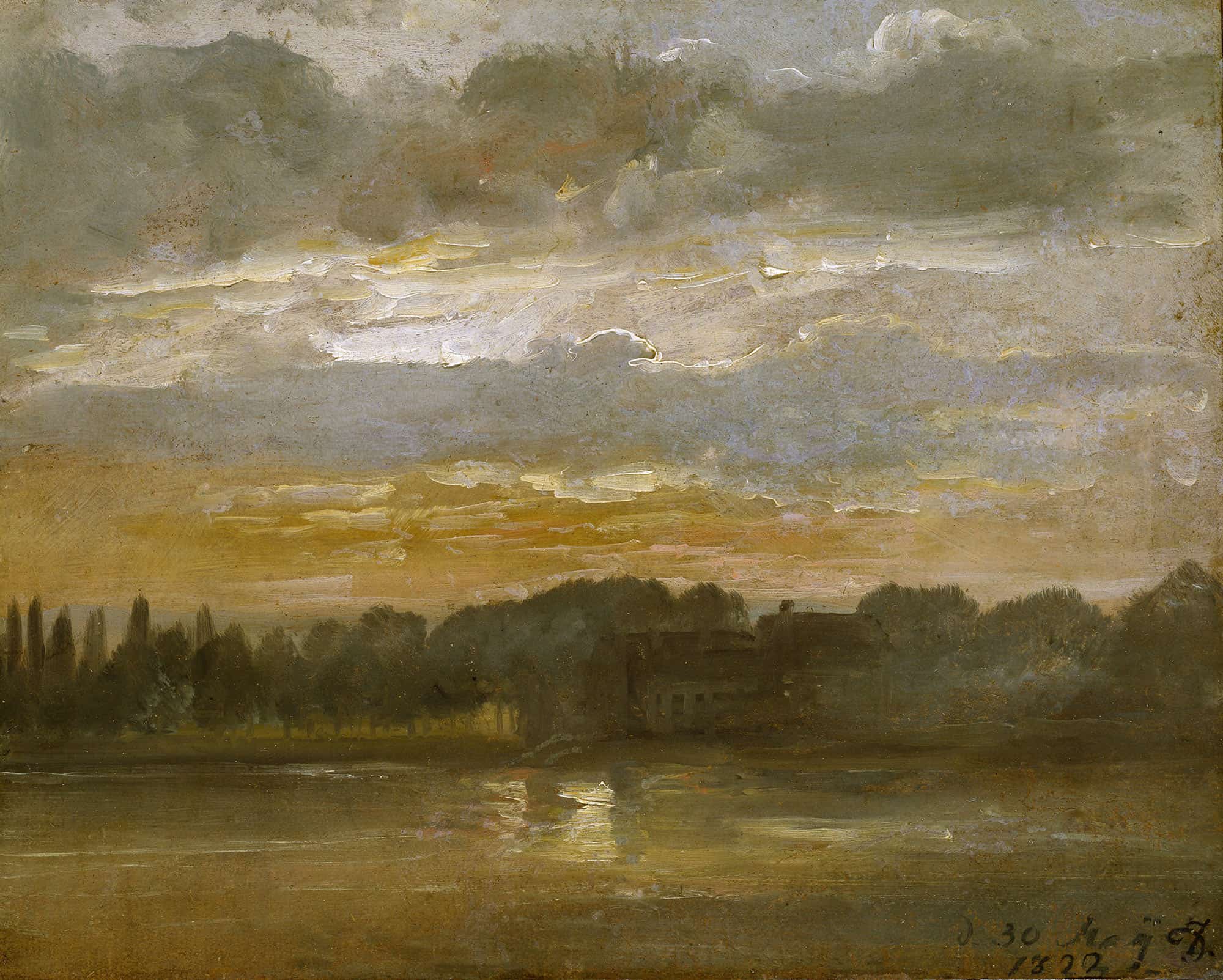 The Elb In The Evening by Johan Christian Dahl