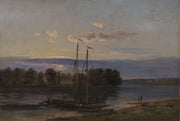The Elbe At Sunset by Johan Christian Dahl