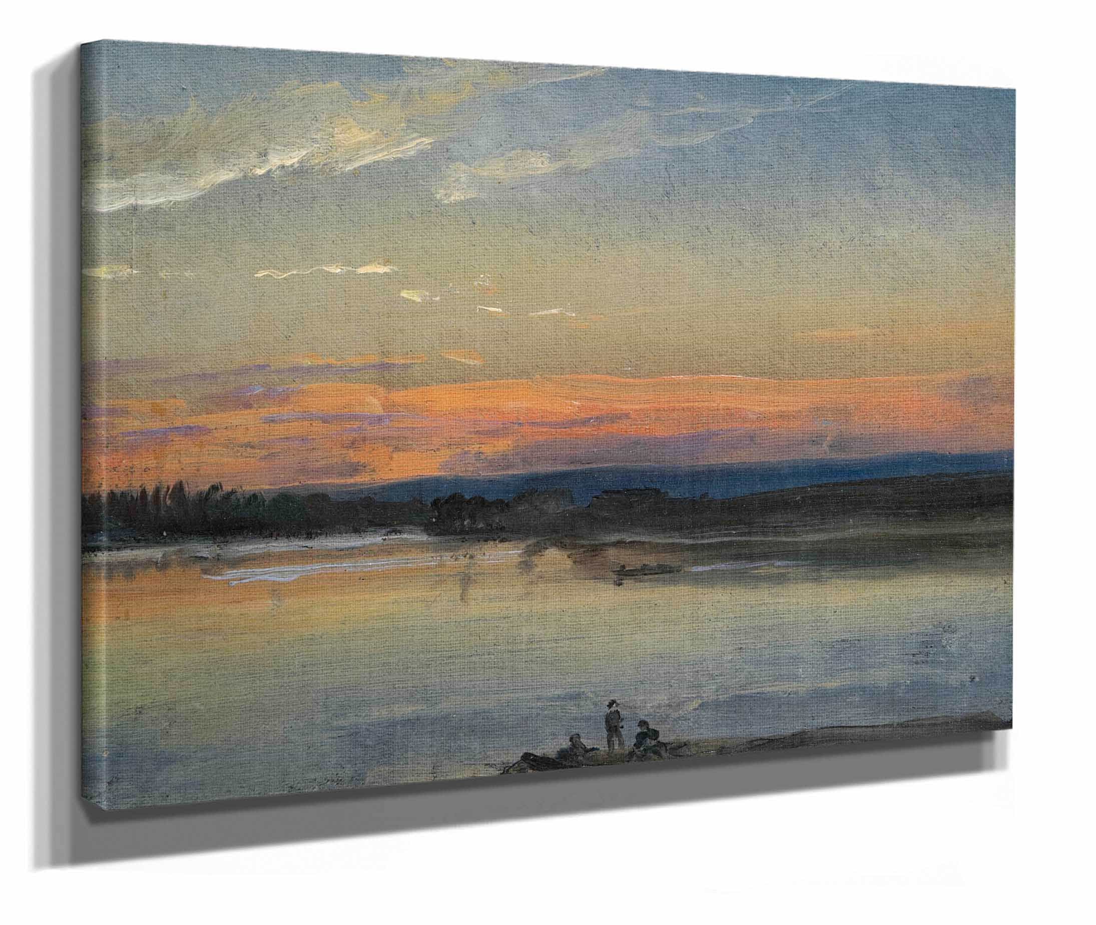 The Elbe In Evening Light by Johan Christian Dahl