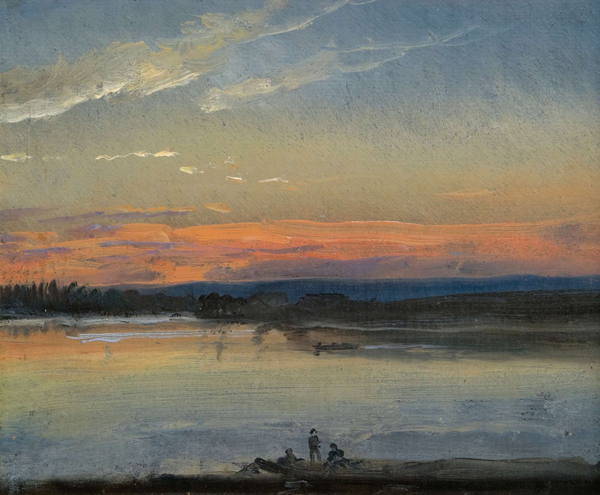 The Elbe In Evening Light by Johan Christian Dahl