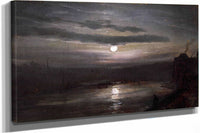 The Elbe In Moonlight by Johan Christian Dahl