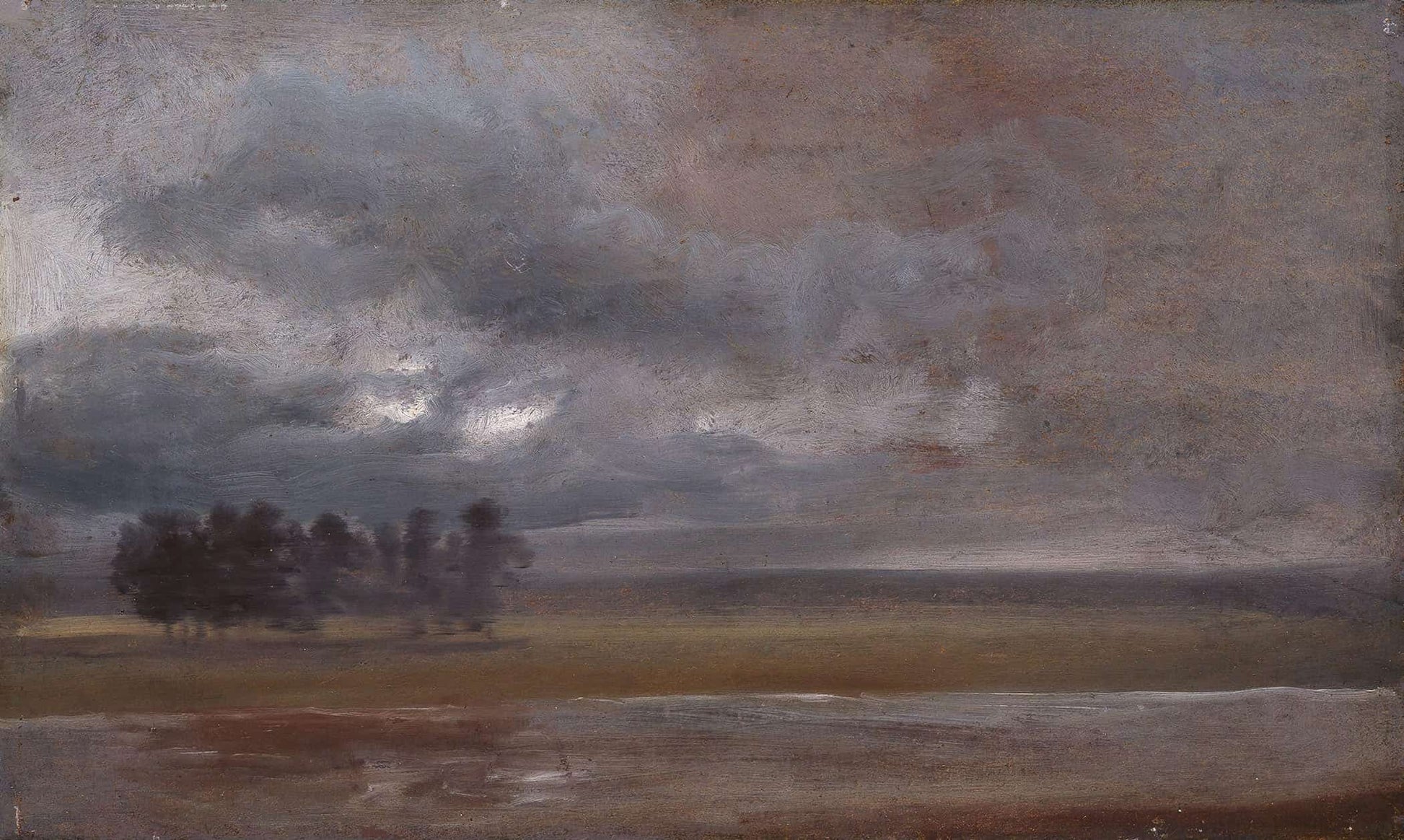 The Elbe In Rain by Johan Christian Dahl