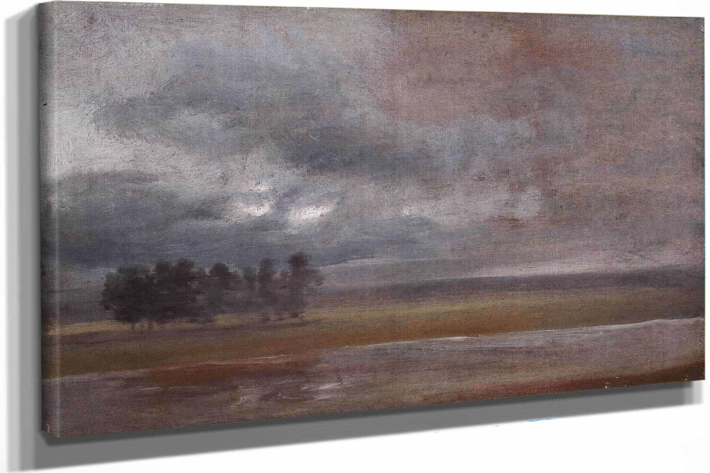 The Elbe In Rain by Johan Christian Dahl