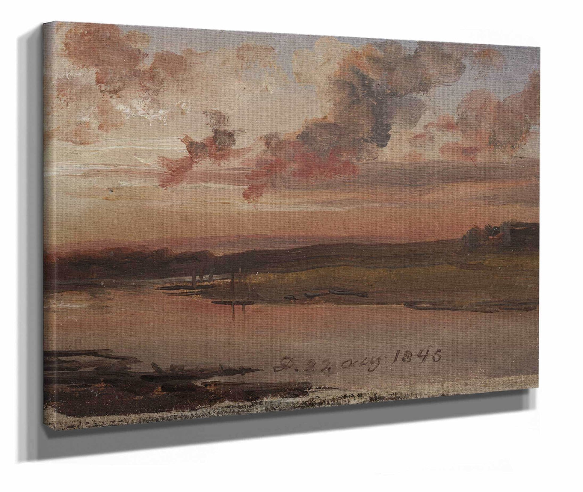 The Elbe In The Evening by Johan Christian Dahl